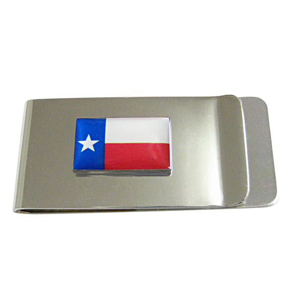 Texas State Seal Gold-Plated Money Clip Texas Flag Pendant Money Clip